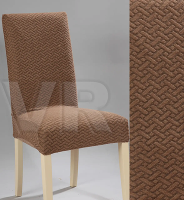 Чохол натяжний на стілець цеглинки коричневий Туреччина 7679 фото
