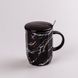 Чашка керамическая 420 мл Мрамор Черный 2030121019 фото 2