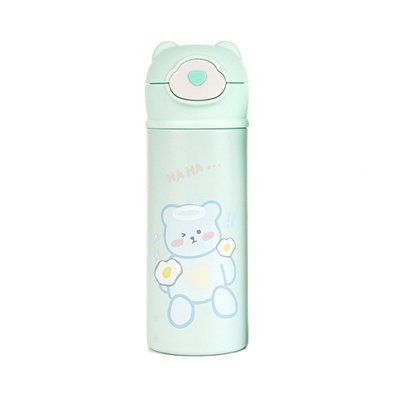Термокружка дитяча Beizhiming Vacuum Cup 420ml термос із поїлкою М'ятний 1921104867 фото