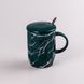 Чашка керамічна 420 мл Мармур Зелений 2030121020 фото 2