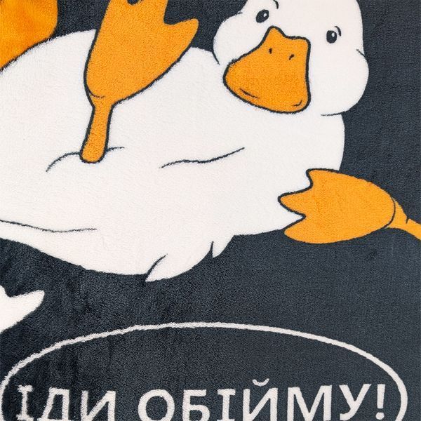 Плед флісовий Гуси Чорний Love You 150 x 200 см 4152768 фото