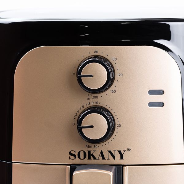 Аерофритюрниця електрична аерогриль SOKANY SK-10025 Healthy AirFryer 1400Вт 6.5l мультипіч 2114460272 фото