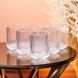 Склянка для напоїв фігурна прозора ребриста з товстого скла набір 6 шт 2025498250 фото 1
