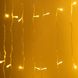 Гірлянда штора 1,5х1,5 м 160 LED світлодіодна мідний провід 8 ниток Жовтий 1961193879 фото 2
