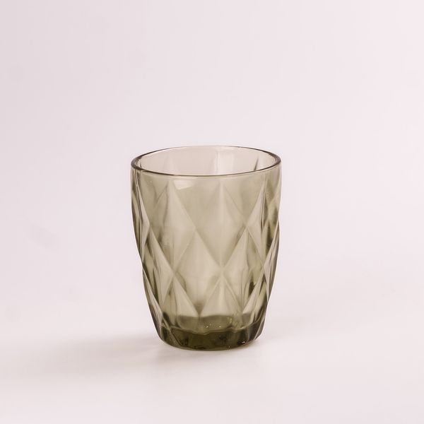Склянка для напоїв фігурна гранована з товстого скла набір 6 шт Зелений 2025938271 фото