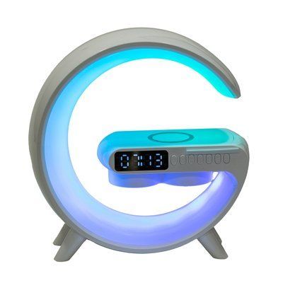 Портативна колонка із зарядкою для телефона та RGB-підсвіткою 15 Вт біла UR126 2069447467 фото