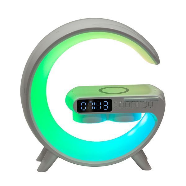 Портативна колонка із зарядкою для телефона та RGB-підсвіткою 15 Вт біла UR126 2069447467 фото