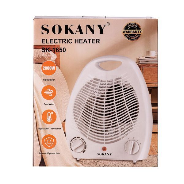 Тепловентилятор Sokany SK1650 2000W электрический белый 2019277994 фото