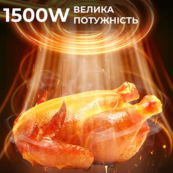 Аэрофритюрница электрическая аэрогриль 3.8 л 1500 Вт температура до 200 С защита от перегрева SOKANY SK-8011 2024546682 фото