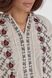 Етнічна бежева жіноча вишиванка з оригінальним візерунком чорними нитками S 5509 A-005509 фото 3