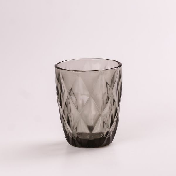 Склянка для напоїв фігурна гранована з товстого скла набір 6 шт Сірий 2025938273 фото