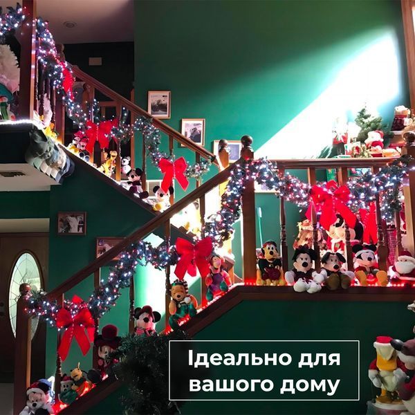 Гирлянда нить 6м на 50 LED лампочек светодиодная черный провод 8 режимов работы 1960034360 фото