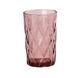 Склянка для напоїв висока гранована з товстого скла набір 6 шт Рожевий 2025939416 фото 2