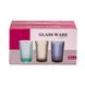 Склянка для напоїв висока гранована з товстого скла набір 6 шт Рожевий 2025939416 фото 4