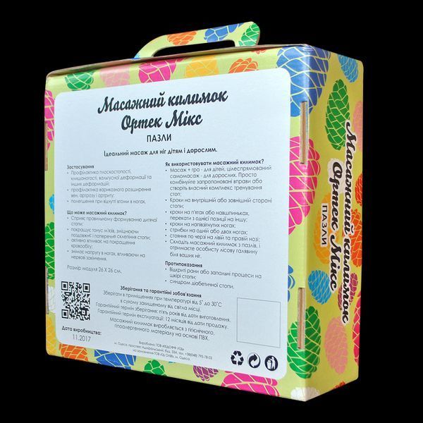 Масажний килимок дитячий Пазли Мікс 4 елемента 07789 фото