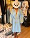 Плаття вишиванка с вышитыми колосками Голубое S A-006001 фото 1