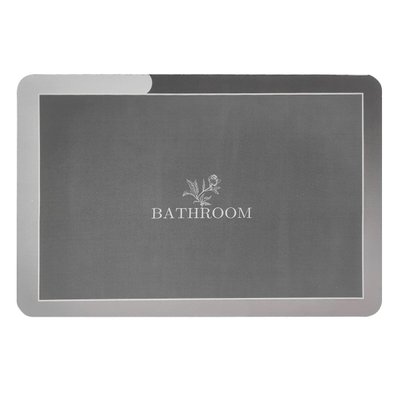 Вологопоглинаючий килимок сірий "Bathroom" 38*58CM*3MM (D) SW-00001563 991943624 фото