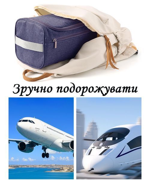 Органайзер універсальний підвісний для подорожей 15,5х14,5х24,5 см синій LoveYouHome 2788 фото
