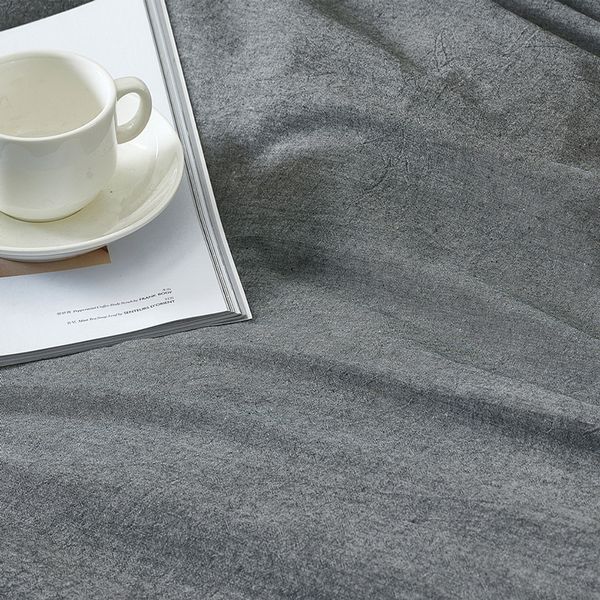 Комплект постельного белья Вареный хлопок WC01 темно-серый Евро 10672035 фото