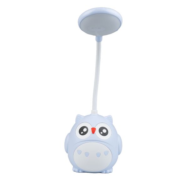 Лампа настільна дитяча акумуляторна з USB 4.2 Вт сенсорний настільний світильник Сова CS-289 Синій 1892236491 фото