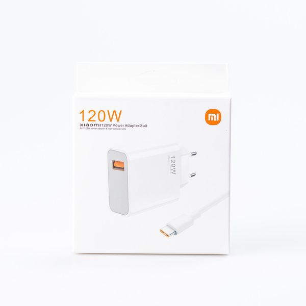 Адаптер Xiaomi 120 Вт зарядное устройство USB-A с кабелем type-C 2079333694 фото