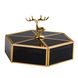 Шкатулка для украшений Золотой олень стекло с металлическим каркасом 20х17,5 см 2042716304 фото 1