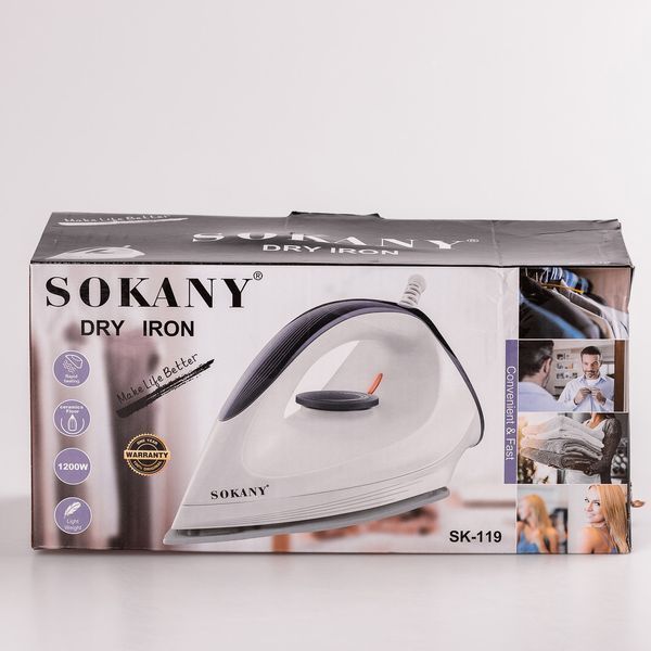 Праска ручна з антипригарним покриттям 1200 Вт з керамічною підошвою SOKANY SK-119 2021548997 фото