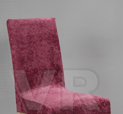 Чохол натяжний на стілець велюр пудра Туреччина 12533 фото