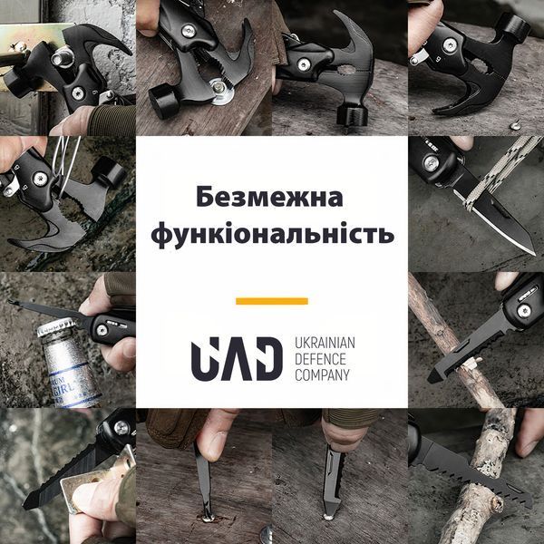 Мультитул-молоток UAD HammerForce 12 інструментів Чорний 1573 фото