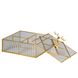 Шкатулка для украшений Золотой олень квадратная стекло с металлическим каркасом 22х22 см 2042721982 фото 2