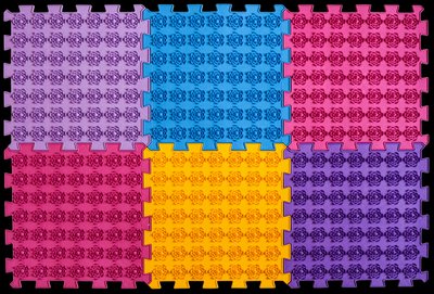 Акупунктурний масажний коврик для дітей Лотос 6 елементів 09533 фото