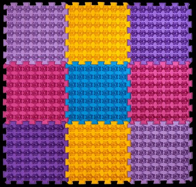 Акупунктурний масажний килимок для дітей Лотос 9 елементів 09534 фото