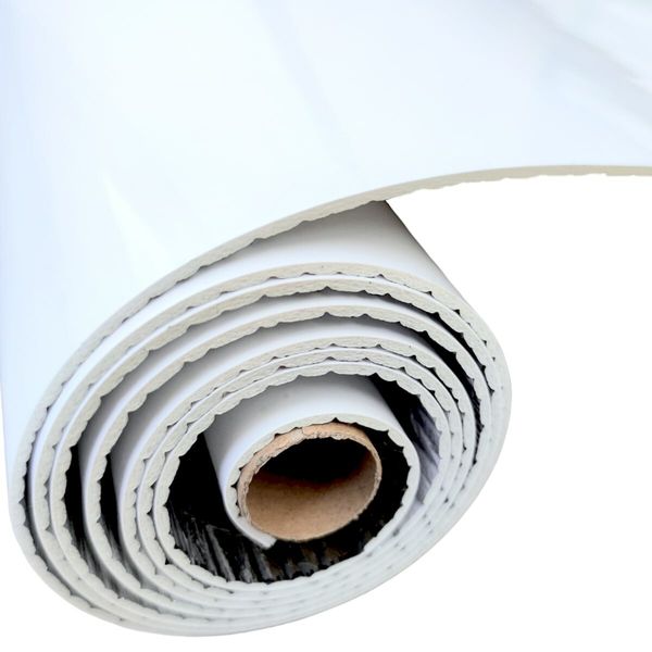 Самоклеюча вінілова плитка в рулоні біла 3000х600х2мм Глянсова SW-00001284 991943412 фото
