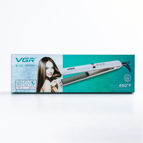 Утюжок для волос керамический с плавающими пластинами, стайлер для выравнивания и завивки VGR V-522 1885273831 фото