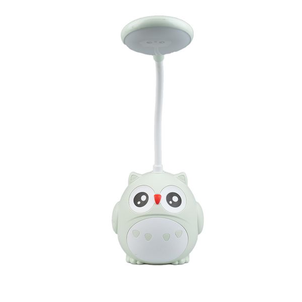 Лампа настільна дитяча акумуляторна з USB 4.2 Вт сенсорний настільний світильник Сова CS-289 Зелений 1892236492 фото