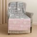 Плед бавовняний Love сіро-рожевий Love You 140 x 200 см 4142923 фото 1