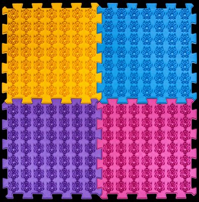 Акупунктурний масажний килимок дитячий Лотос 4 елемента 09532 фото
