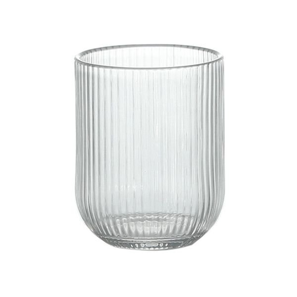 Склянка для напоїв фігурна прозора ребриста з товстого скла набір 6 шт Rainbow 2026402940 фото