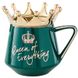 Чашка керамічна 400 мл Queen of Everything з кришкою та ложкою Зелений 2028610365 фото 4