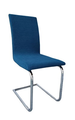 Чохол натяжний на стілець квадрити синій Туреччина 13911 фото