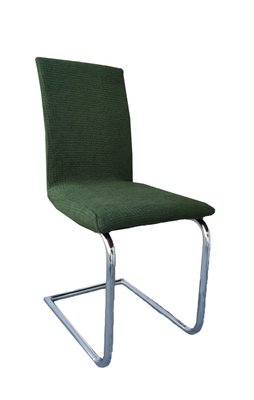 Чохол натяжний на стілець квадрити зелений Туреччина 13908 фото