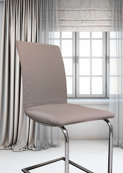Чехол универсальный натяжной фактурный на стул Турция - Лиловий 14000 фото
