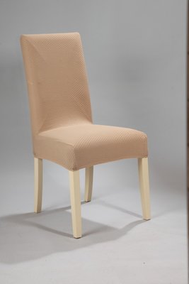 Чехол универсальный натяжной фактурный на стул Турция - Бежевый 14000 фото
