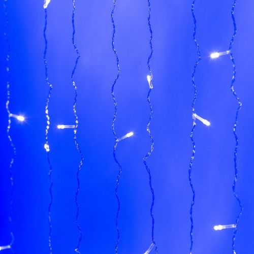 Гірлянда Водоспад 3х2 м 210 LED (480 L) лампочок світлодіодна прозорий дріт 10 ниток 8 режимів Синій 1961070651 фото