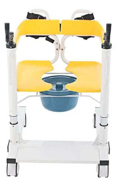 Профессиональное кресло-каталка с регулировкой высоты Стул туалет на колесиках складной 11044 фото