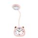 Лампа настільна акумуляторна дитяча з годинником та USB настільний світильник з будильником 1.3 Вт CD-917 Рожевий 1892128629 фото