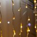 Гирлянда Водопад 3х2 м 210 LED (480 L) лампочек светодиодная прозрачный провод 10 нитей 8 режимов Желтый 1961077819 фото 1
