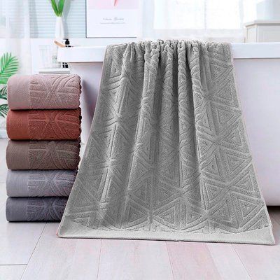Рушник Трикутники сіра HomeBrand 50 x 90 см 5291528 фото