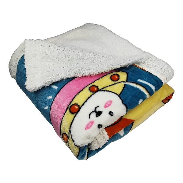 Плед-одеяло детское велюр с шерпой Сова HomeBrand 2212 фото