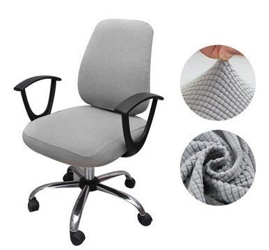 Серый чехол для компьютерного кресла (спинка + сиденье) Slavich 87430 фото